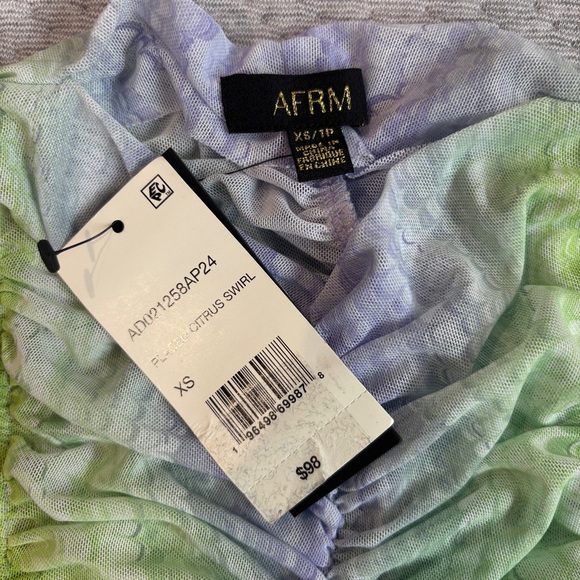 AFRM Helsa Ruched Mini Dress - Picture 7 of 8